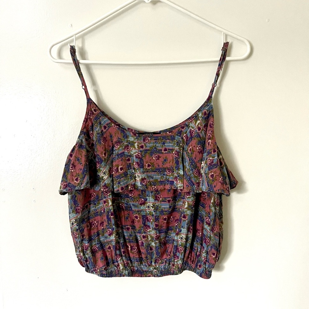 FOREVER 21 Floral Multicolor Women's Top Size M